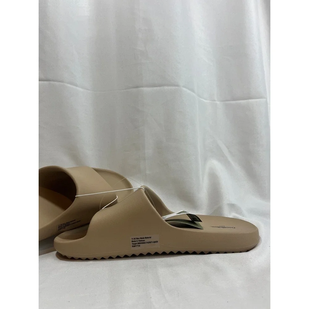 Goodfellow & Co Mens Tan Beige Foam Slide Sandals‎ Size 11 F425071-Q4/25